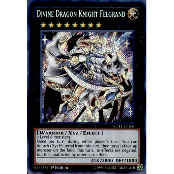 Secret Rare Divine Dragon Knight Felgrand YuGiOh MP14-EN166 1st Edition 